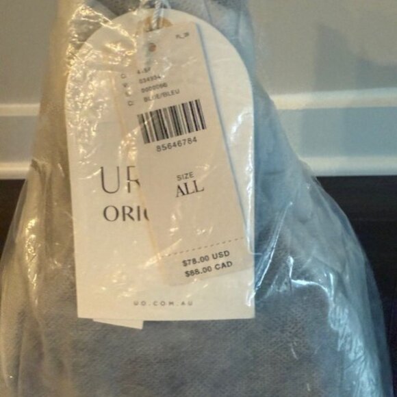 New NWT Anthropologie Urban Outfitters Liberty Sling Bag Blue Vegan Leather - Picture 4 of 6